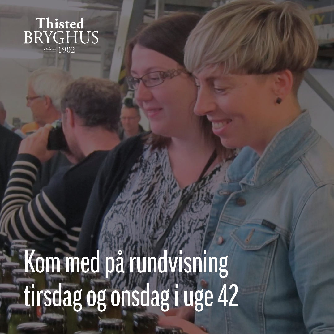 🍺 Skal du med bag kulisserne i efterårsferien?
Vi har stadig ledige pladser på vores rundvisninger tirsdag og onsdag i uge 42.
Kom med rundt på Thisted Bryghus, hør om øllet og bryggeriet – og få nogle af de gode historier med på vejen. 😉
Bagefter finder vi selvfølgelig specialøllene frem. Her venter smagning af seks forskellige øl og lidt snacks. 🍻
🎟️ Der er stadig ledige pladser – book din her:
https://shop.thisted-bryghus.dk/vare/efteraar-uge42/
#thistedbryghus #rundvisning #ølsmagning #smagenafgodthåndværk