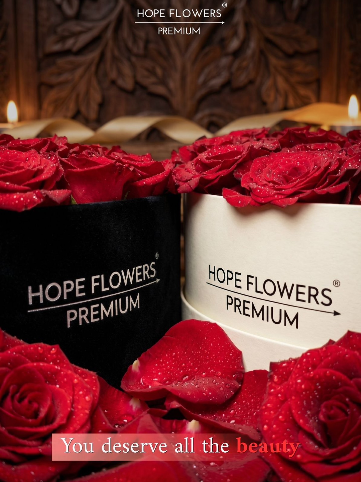 Bold in black or classic in cream? No matter the choice, the statement remains the same: timeless elegance. Which box matches your style? 🖤🤍 #Hope FlowersCairo www.hopeflowers.net
