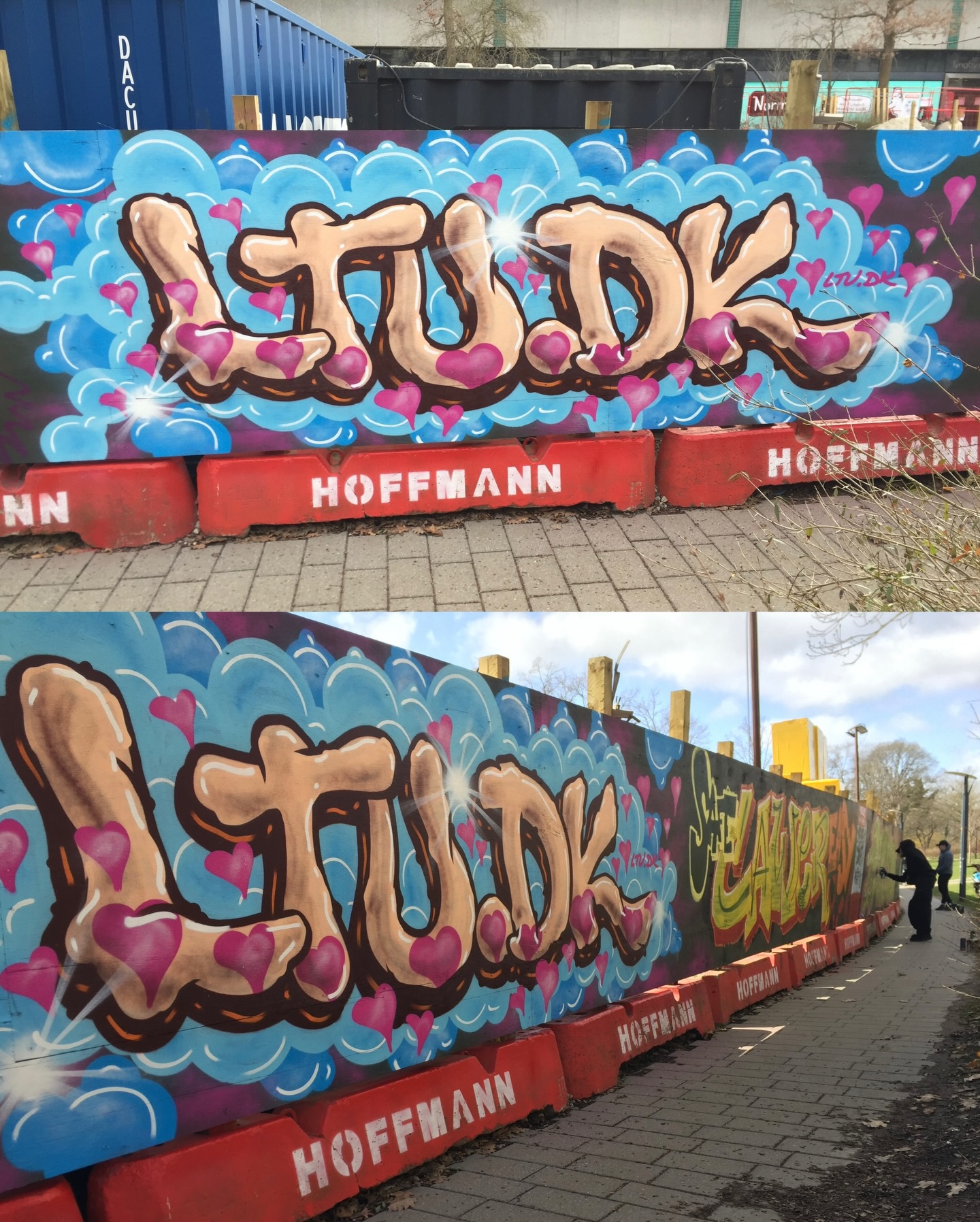 Graffiti projektet for Lyngby Storcenter er stadig i gang! Tak for stærke indsatser og højt humør 😎☀️
#LTU💙 #Graffiti
