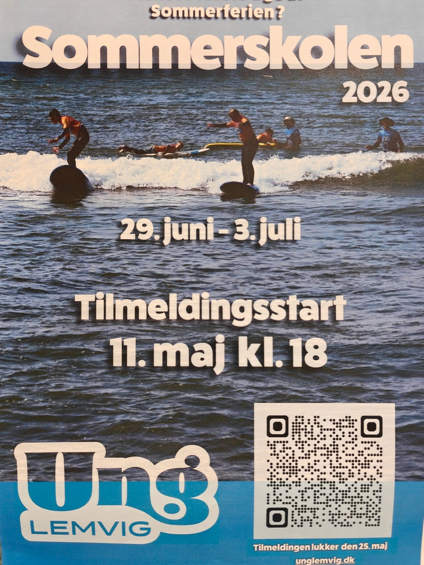 OBS! På mandag d. 11/05 åbner tilmeldingen til årets Sommerskole aktiviteter! Vi sidder klar til at behandle jeres tilmeldinger på dagen.
VI GLÆDER OS TIL EN SJOV UGE MED EN MASSE FEDE AKTIVITETER! 😎