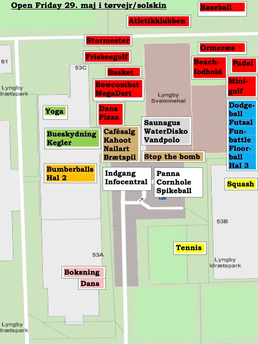 Så er der overblik over, hvor aktiviteterne til Open Friday foregår nu på fredag 👀🗺️
Kæmpe tak til:
@city_squash_lyngby
@dodgeballdanmark
@lyngby.jokers
@lyngby_bueskyttelaug_3d
@Lyngbykegler
@girlpower_global
@lyngbydans
@lyngby_bokseklub_bk_frem
@lyngbytennis
@lyngby_floorball_
@countdown_escaperooms
@groehngames
Padel fra Virum-Sorgenfri Tennisklub
#LTU💙 #openfriday #ungilyngbytaarbæk