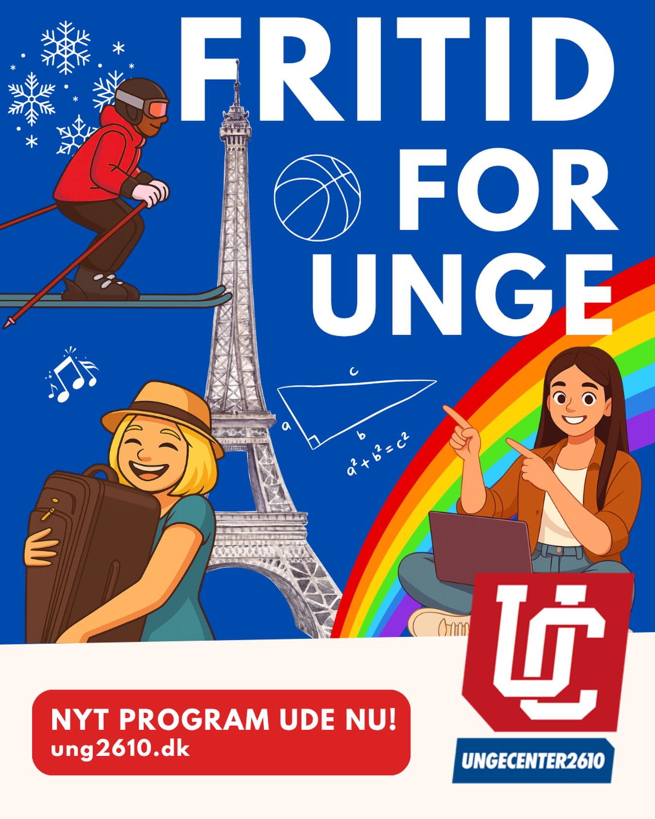 Ny sæson 26/27 🤩🙌
Er du klar til et nyt skoleår fyldt med fede oplevelser?
I ungecenter2610, Fritid for Unge, finder du masser af gratis aktiviteter, rejser, spændende hold og fællesskaber.
Tjek de mange tilbud ud og find noget der passer til dig ✨🫶
Tilmelding åbner mandag d. 22. juni kl. 15.00
Tilmelding til rejser fra onsdag d. 24 juni kl. 17.00
#ung2610 #ungirødovre