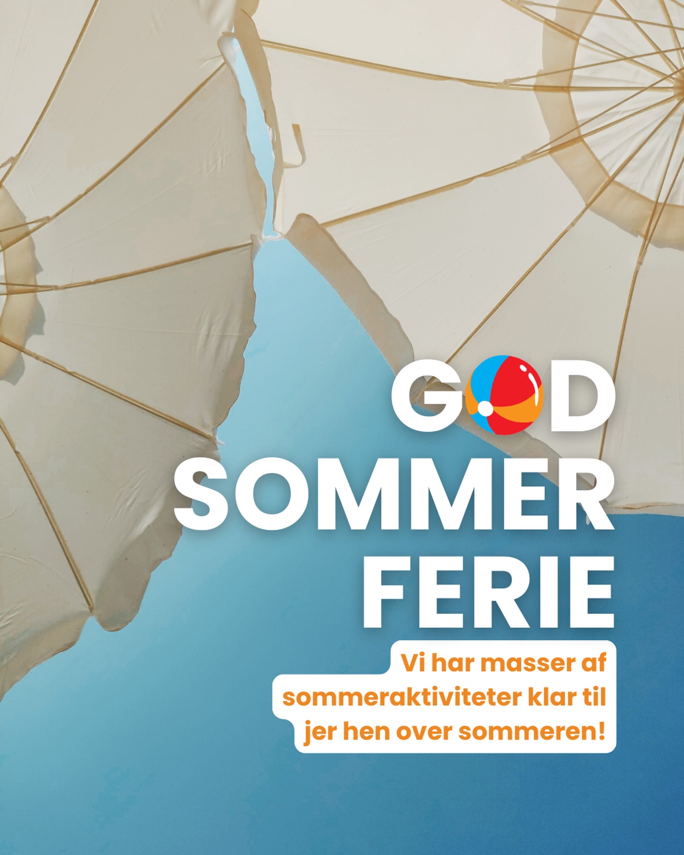 Rigtig god sommerferie! ☀️
Vi glæder os til at se jer igen efter sommerferien - klar med masser af nye oplevelser! 🧡
Husk, at vi har en masse spændende sommeraktiviteter hen over ferien, som I kan finde på vores hjemmeside 🌞
#godsommerferie