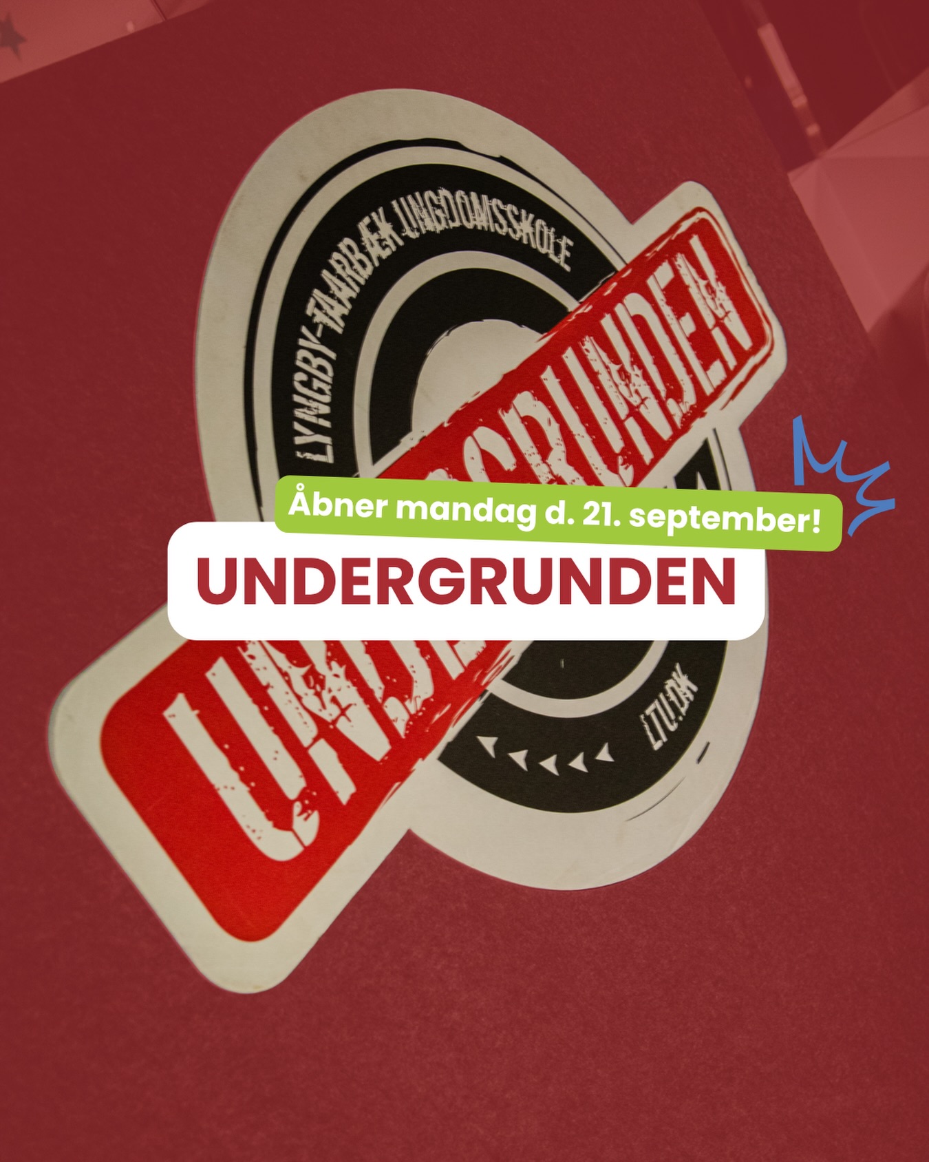 Undergrunden åbner mandag d. 21. september! 🎉
Sæt kryds i kalenderen! ❌
#LTU💙 #Undergrunden #åbnersnart