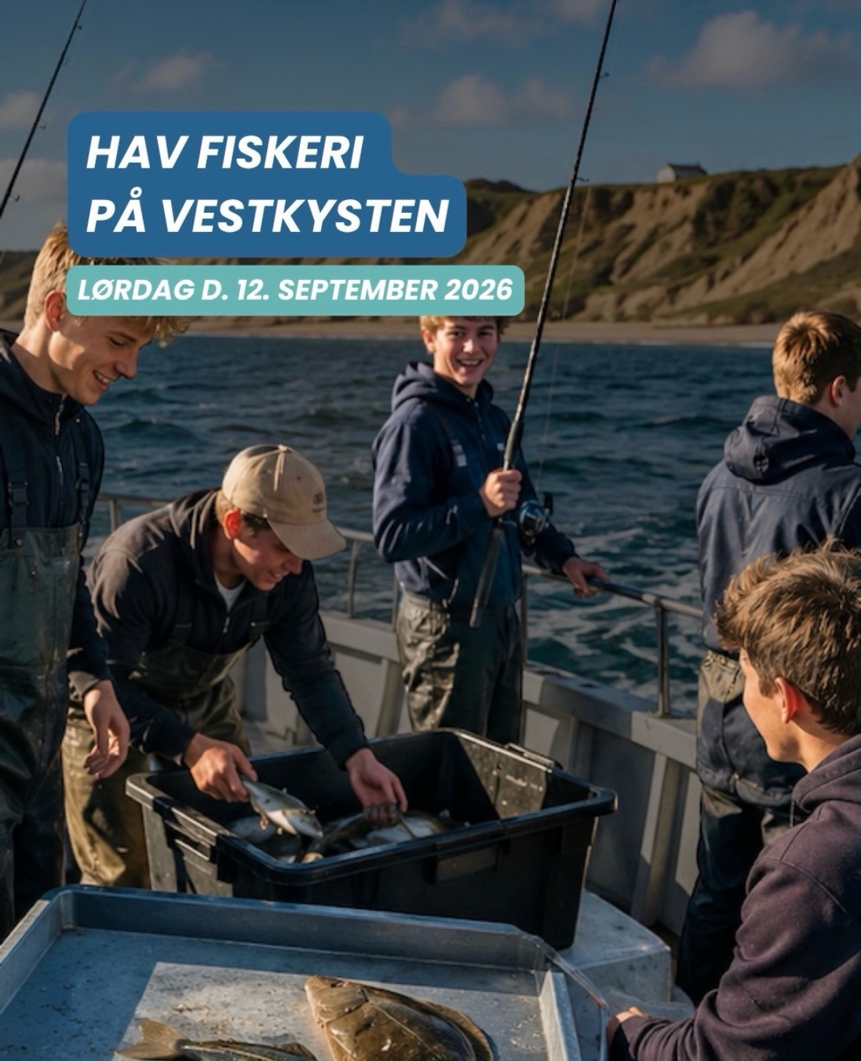 🎣 Klar til en dag på havet?
Tag med på havfiskeri ved Vestkysten nær Lønstrup sammen med unge fra Hjørring Ungdomsskole.
Vi lover frisk havluft, god stemning, fællesskab – og mulighed for at fange alt fra torsk til rødspætter! 🐟
Turen er gratis
👥 Kun 8 pladser – først til mølle
📅 Lørdag d. 12. september
📍 Afgang fra Mariagerfjord Ungdomsskole kl. 08.00
🎣 Fiskeri starter ca. kl. 10.30
Husk tøj efter vejret og godt humør – så sørger vi for resten!
Tilmelding via.
🌐 www.mariagerfjordungdomsskole.dk
𝗟𝗜𝗡𝗞 𝗜 𝗕𝗜𝗢
@mariagerfjordungdomsskole 👈
Har du spørgsmål til turen er du velkommen til at kontakte ungdomsskolen på tlf.nr. 23 33 50 35
#Mariagerfjordungdomsskole #havfiskeri #ungimariagerfjord