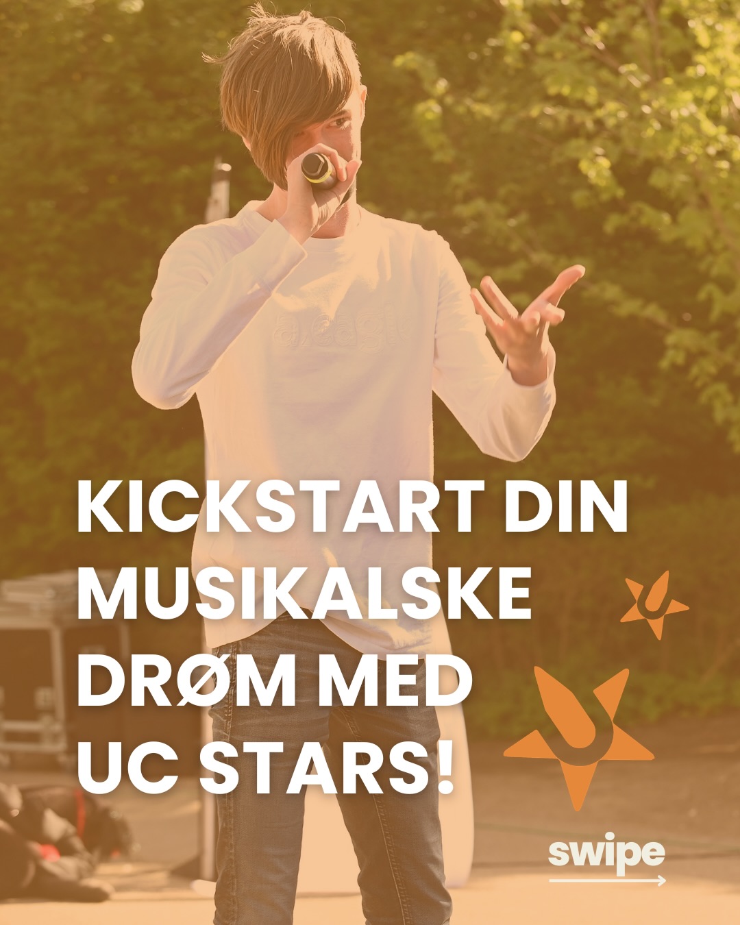 KICKSTART DIN MUSIKALSKE DRØM MED UC STARS! 🎶
Vi skriver sange, danner bands og øver os flittigt. Flere gange undervejs går vi også på scenen og optræder for hinanden og andre, og det er virkelig noget særligt!
Kig forbi vores hjemmeside og læs mere om UC STARS 👇
🌐 www.ungfredensborg.dk
𝗟𝗜𝗡𝗞 𝗜 𝗕𝗜𝗢
@ungfredensborg 👈
#Ungfredensborg🧡 #UCstars