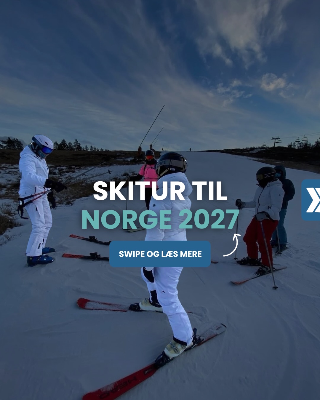 🎿 Skitur 2027 med Mariagerfjord Ungdomsskole 🎿
Vil du med på årets fedeste skitur? ❄️
Fra 28. januar til 31. januar 2027 tager vi på skitur til Gautefall i Norge – og du er inviteret! 🇳🇴🎿
Vi kører afsted torsdag den 28. januar kl. 17.30 og er hjemme igen søndag aften omkring kl. 23.30.
På turen bor vi i hyggelige hytter, spiser god mad og tilbringer dagene på skibakkerne – alt er inkluderet i prisen!
Læs mere og tilmeld dig på:
🌐 www.mariagerfjordungdomsskole.dk
𝗟𝗜𝗡𝗞 𝗜 𝗕𝗜𝗢
@mariagerfjordungdomsskole👈
#Mariagerfjordungdomsskole #skitur #2027 #ture