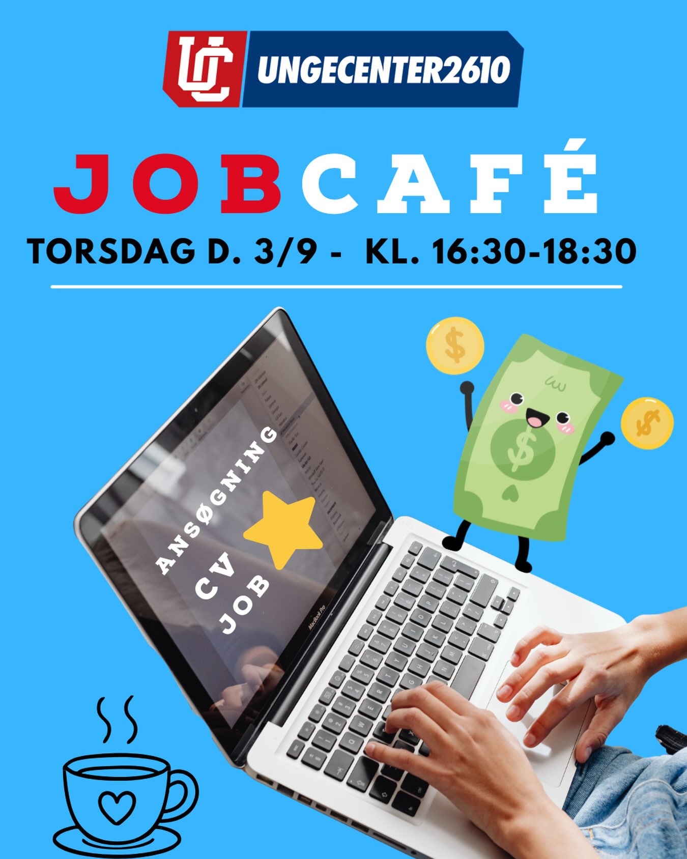 Kom og find dit fritidsjob! 💼✨
Skal du have hjælp til at skrive CV og ansøgning – og hov… hvad er det nu lige, man siger, når man møder en arbejdsgiver? 😅
Det hjælper vi dig med!
Kom med i morgen til jobcafé kl. 16.30–18.30!
Vi glæder os til at se dig! 🙌