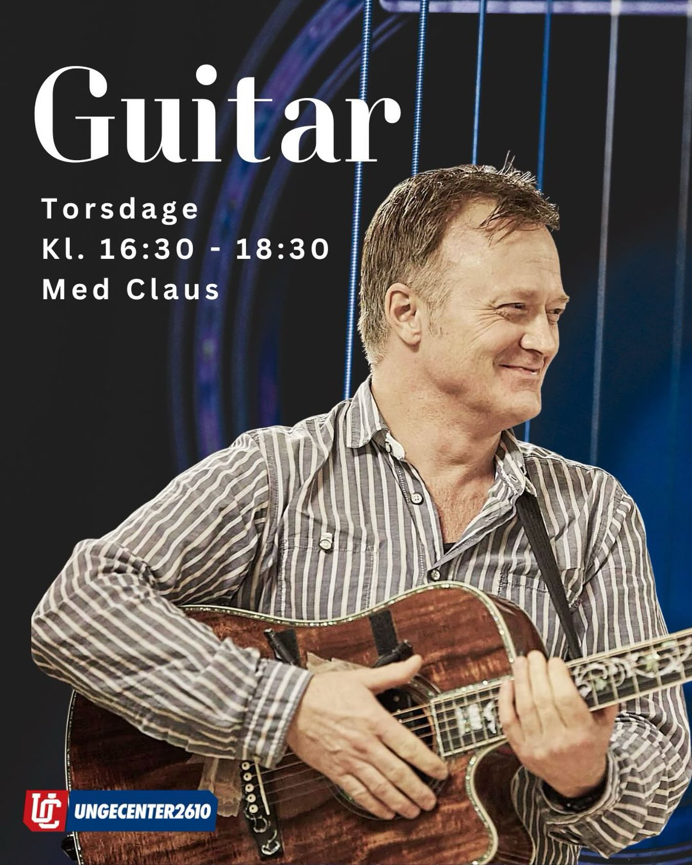 🎸 Er du nybegynder eller øvet guitarist?
Claus står klar til 1:1 guitarundervisning, hvor du lærer de sange og greb, du selv gerne vil kunne.
Lær i dit eget tempo – uanset niveau.
Der er stadig pladser!
Tilmeld dig på ung2610.dk
#UNG2610 #guitar #musik #guitarundervisning
