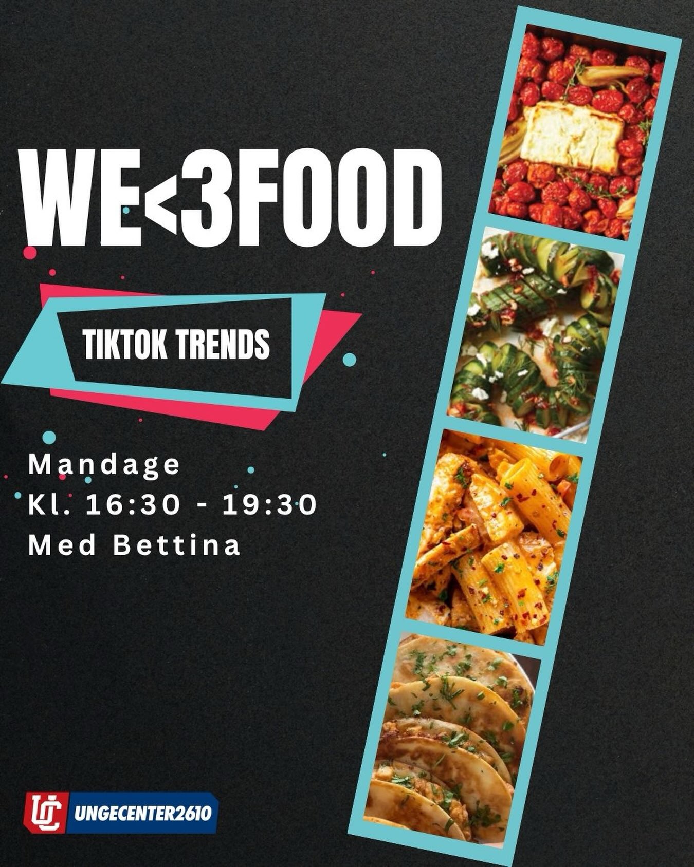 🍳❤️ WE <3 FOOD
Kom og vær med, når vi laver lækker mad i hyggeligt selskab! 🥘👩🍳👨🍳
Her får du mulighed for at:
🍴 lære nye mad skills
🤝 være en del af fællesskabet
😋 lave og smage lækker mad
❤️ have det sjovt sammen
We love food på UngeCenter 2610! 🧡
Kom som du er – vi glæder os til at lave mad sammen med dig! 🍕🌮🍰
Der er stadig plads på holdet.
Tilmeld dig på ung2610.dk